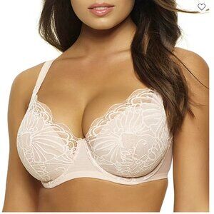 Paramour by Felina Tempting Plush Contoured Nude Lace Bra 135061 Size34D